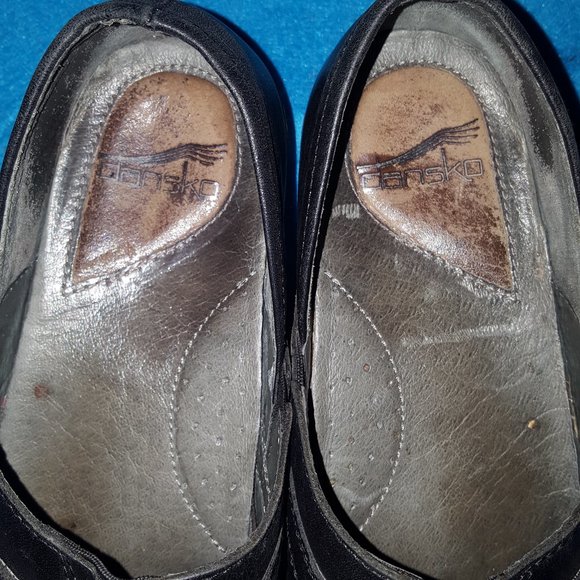 dansko solstice black button strap clogs - Picture 6 of 7